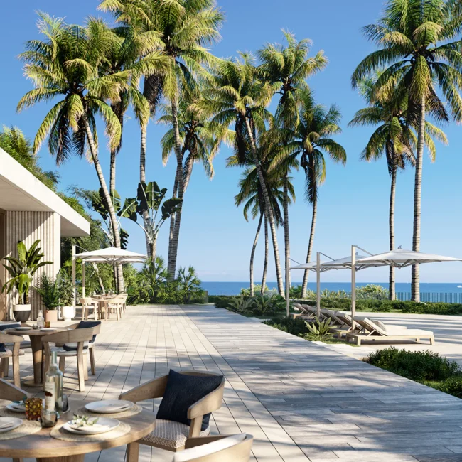 Restaurant-view-of-pool-to-Ocean